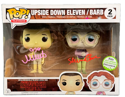 Millie Bobby Brown & Shannon Purser Signed Funko Pop Stranger Things 2-Pack JSA