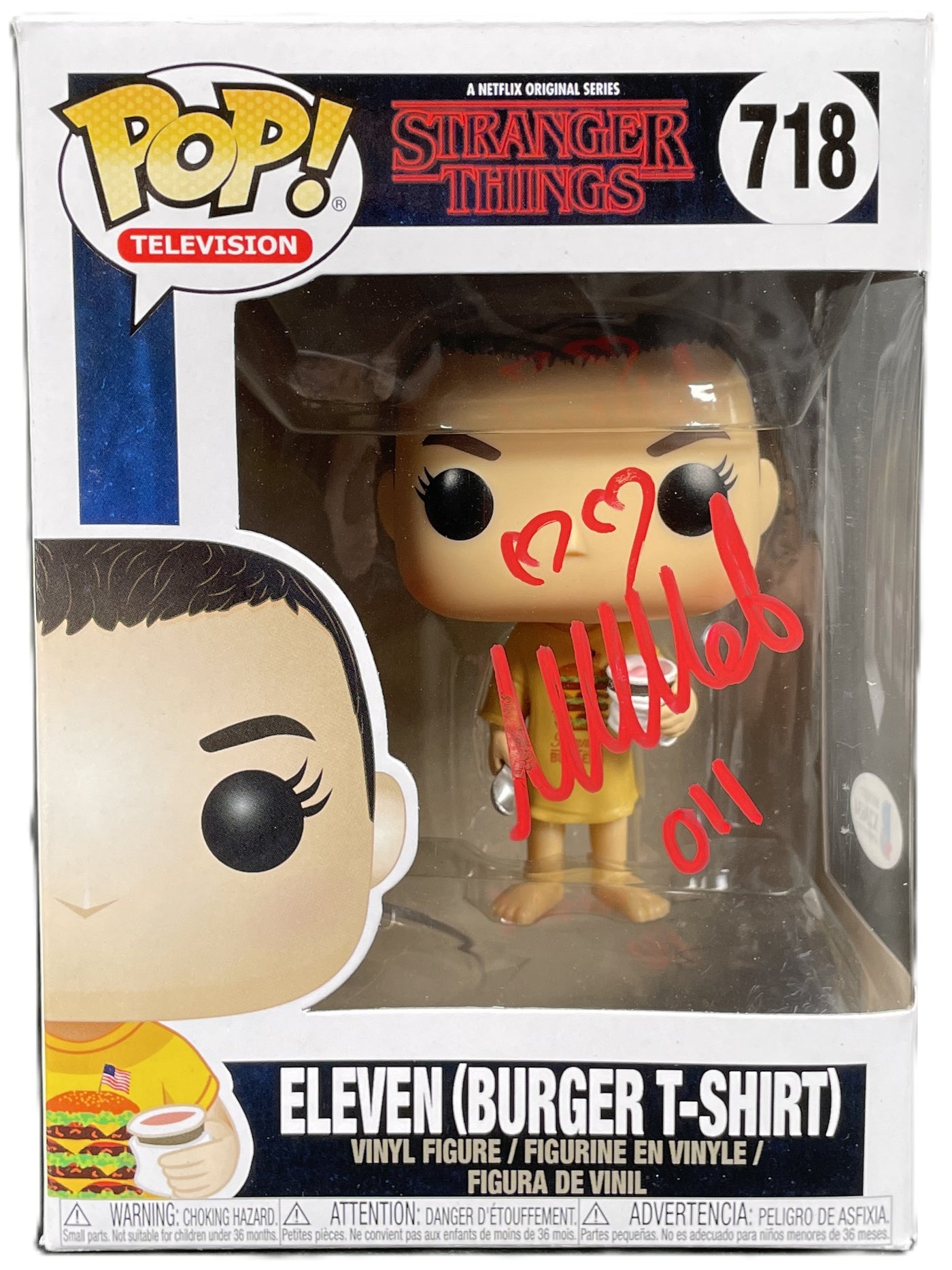 Millie Bobby Brown Signed Funko POP Stranger Things Eleven #718 JSA COA