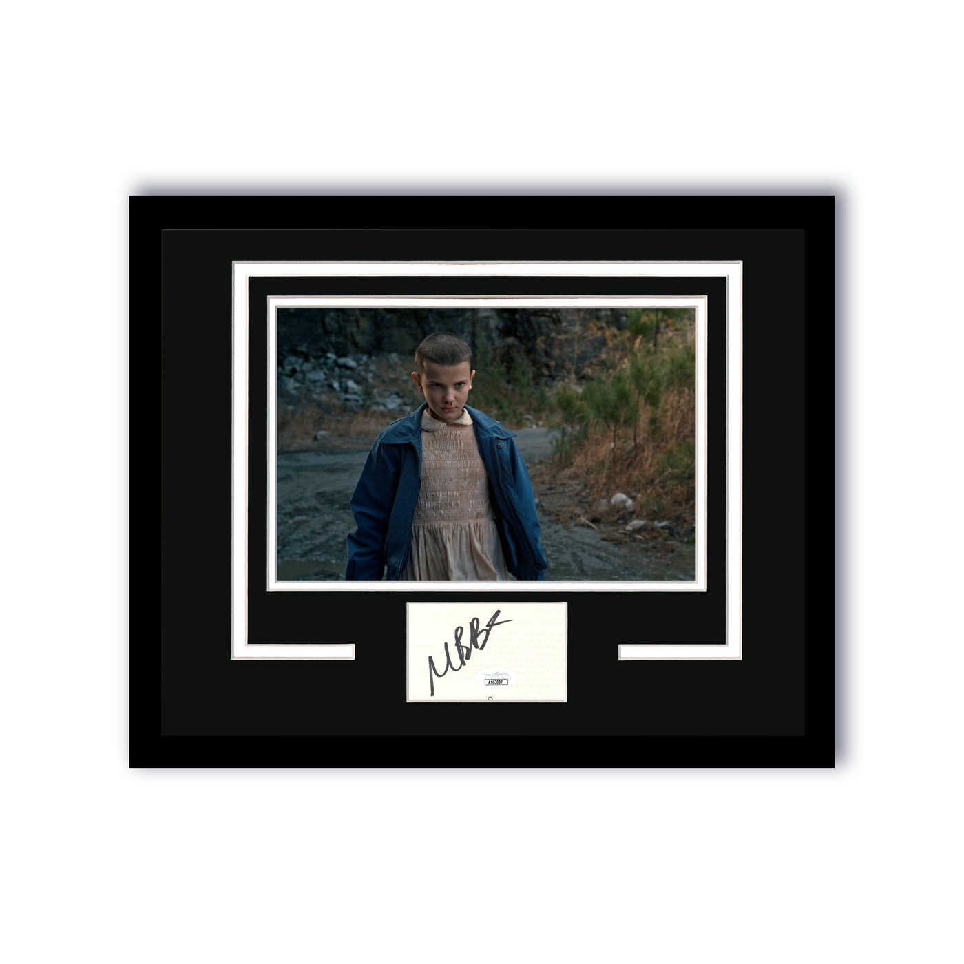 Millie Bobby Brown Signed Stranger Things 11x14 Framed Authentic Autographed JSA 2