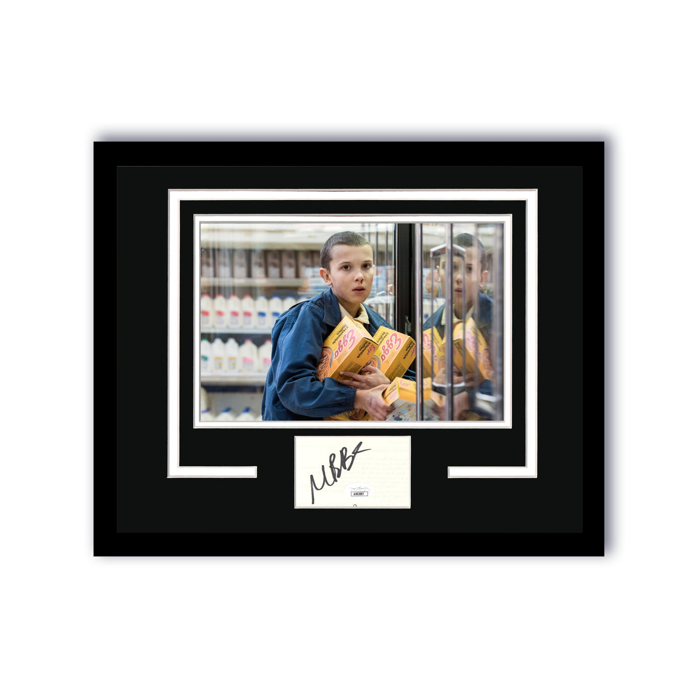 Millie Bobby Brown Signed Stranger Things 11x14 Framed Authentic Autographed JSA 3