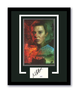 Image of Millie Bobby Brown Signed Stranger Things 11x14 Framed Authentic Autographed JSA 4