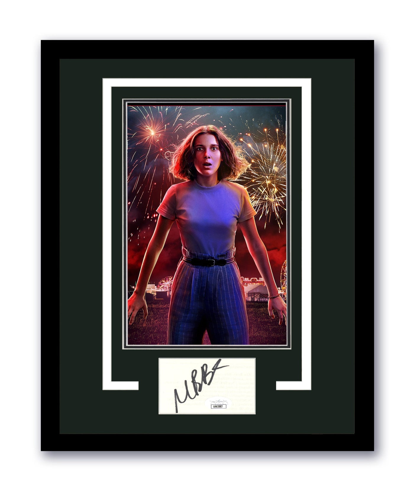 Millie Bobby Brown Signed Stranger Things 11x14 Framed Authentic Autographed JSA 5