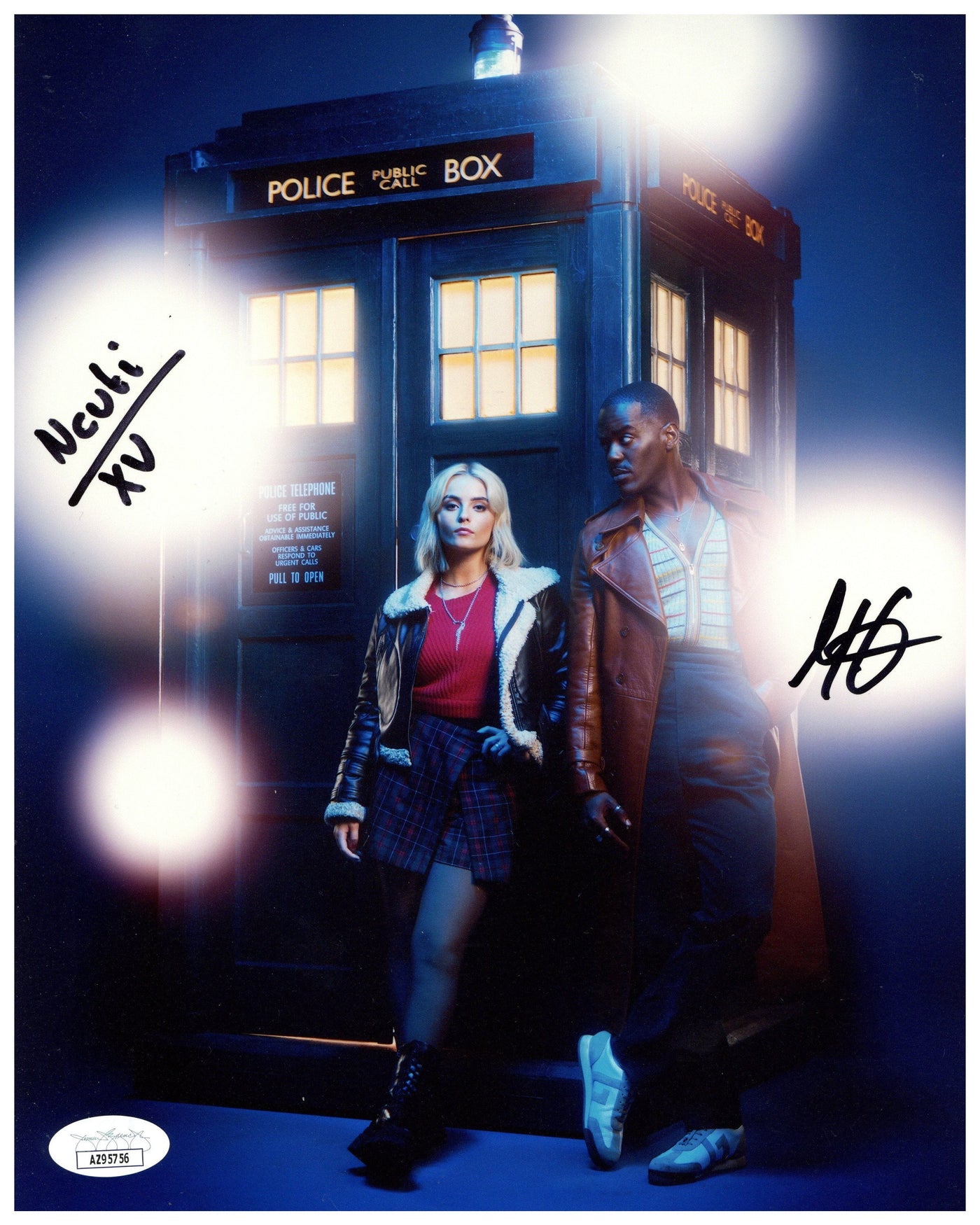 Millie Gibson & Ncuti Gatwa Signed Doctor Who 8x10 Photo Autographed JSA COA