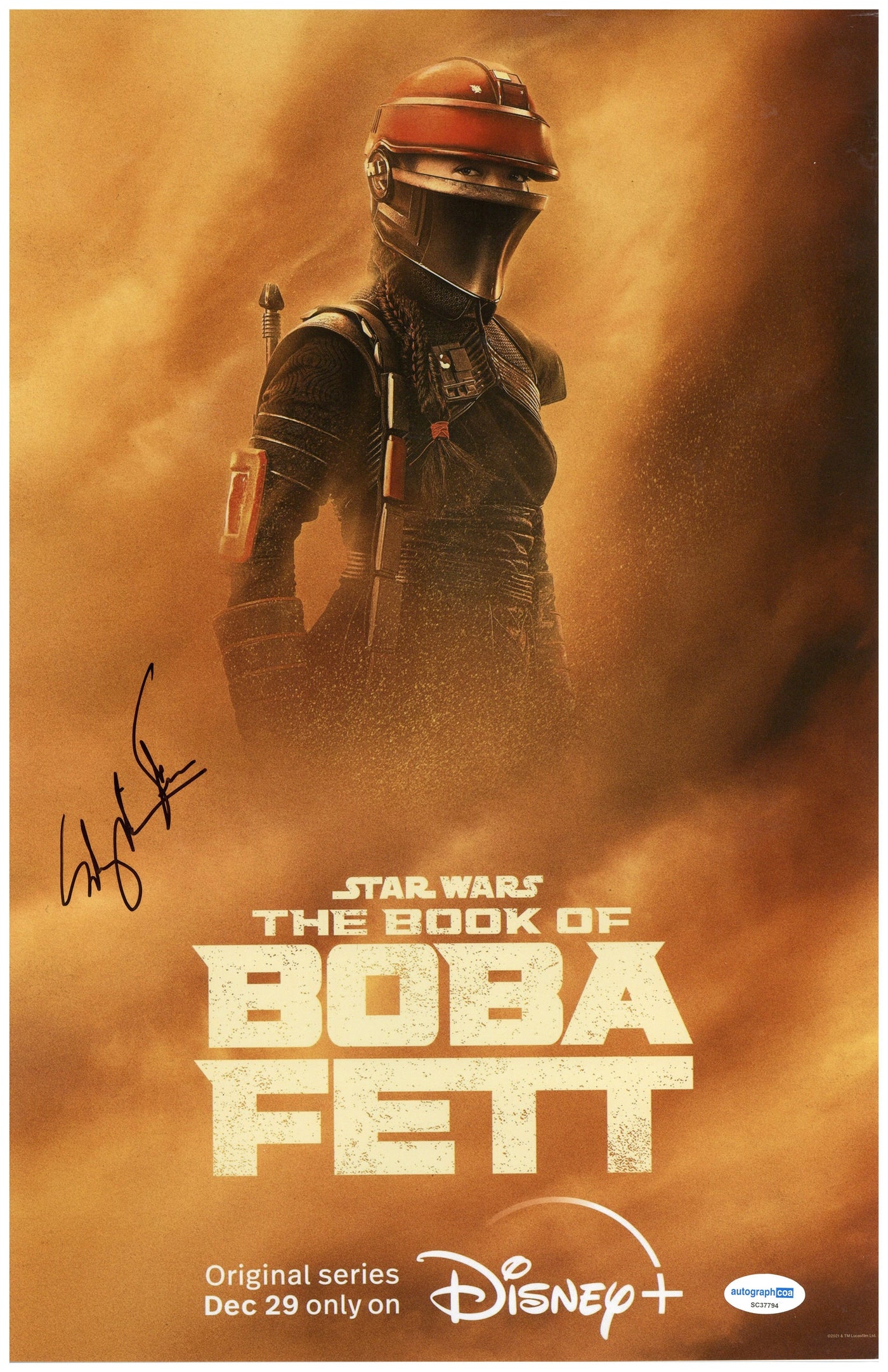 Ming-Na Wen Autographed 11x17 Photo The Book of Boba Fett Fennec Shand Signed ACOA