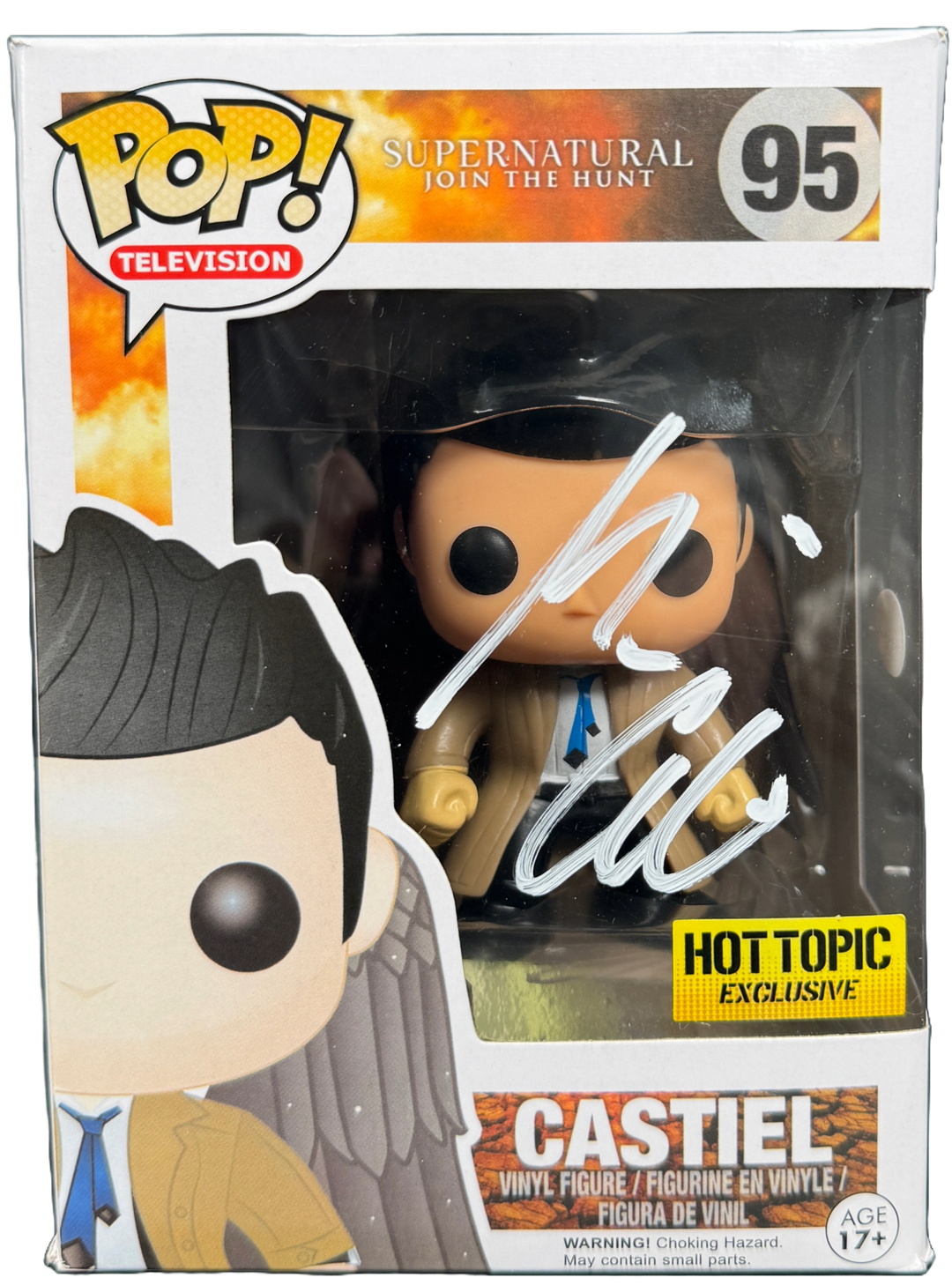 Misha Collins Signed Funko Pop Castiel Hottopic Exclusive #95