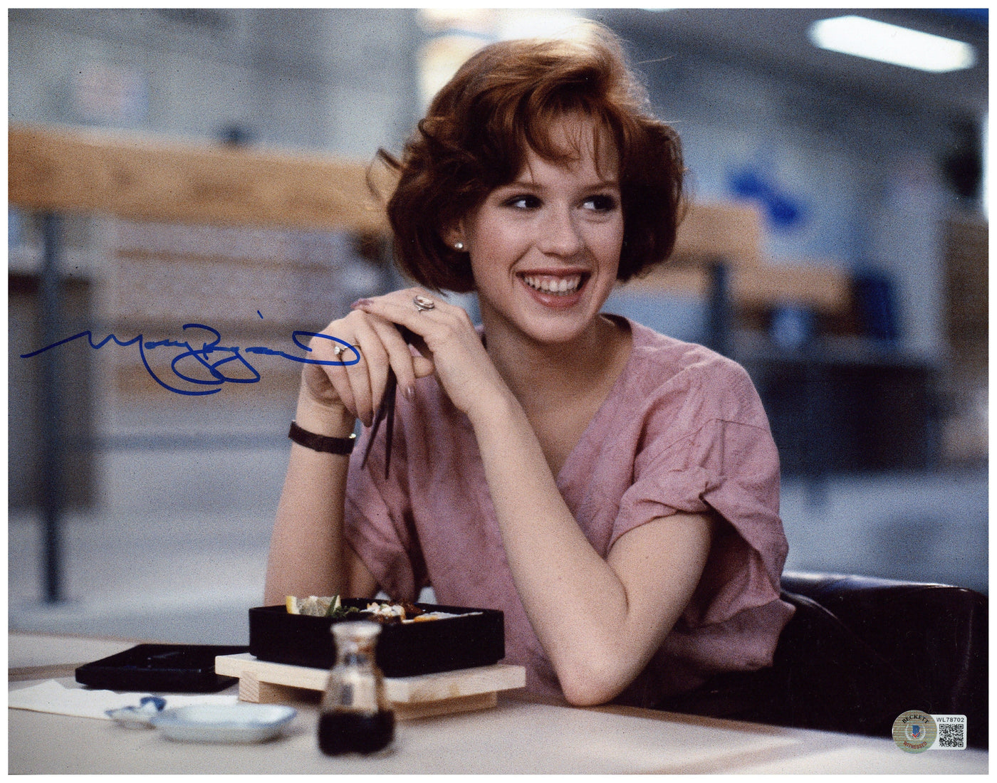 Molly Ringwald Signed 11x14 Photo The Breakfast Club Claire Standish Autographed BAS