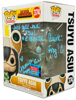 Image of Monica Rial Signed Funko Pop My Hero Academia Tsuyu Asui Froppy JSA COA