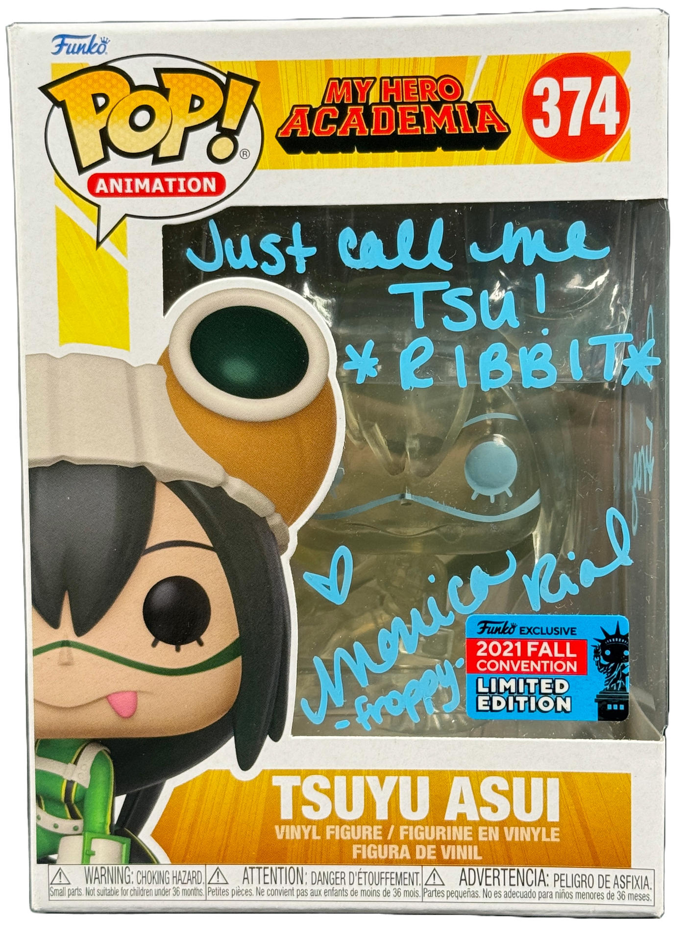 Monica Rial Signed Funko Pop My Hero Academia Tsuyu Asui Froppy JSA COA