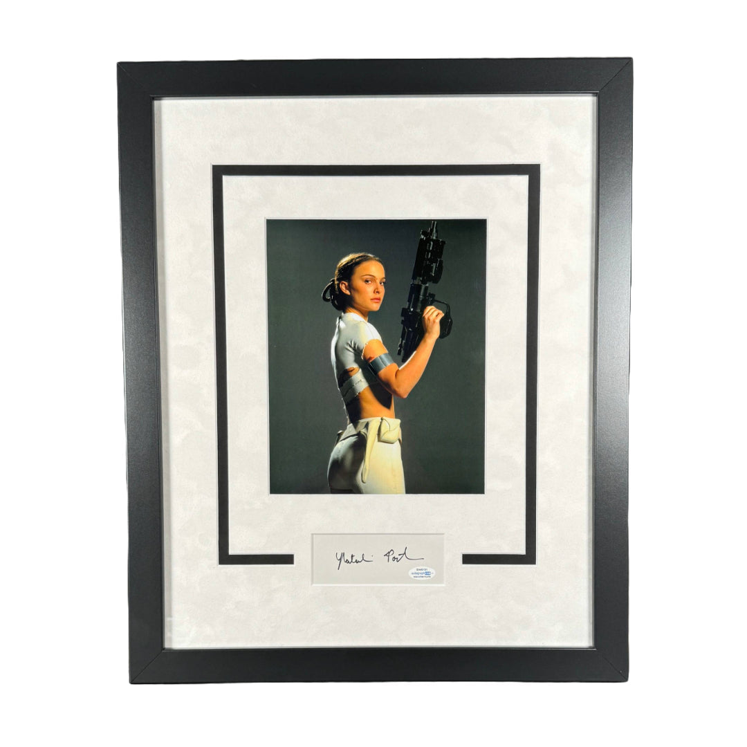 NATALIE PORTMAN SIGNED CUT FRAMED 11x14 STAR WARS AUTOGRAPHED ACOA