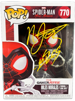 Image of Nadji Jeter Signed Funko Pop Spider-Man Miles Morales Autographed JSA COA 2
