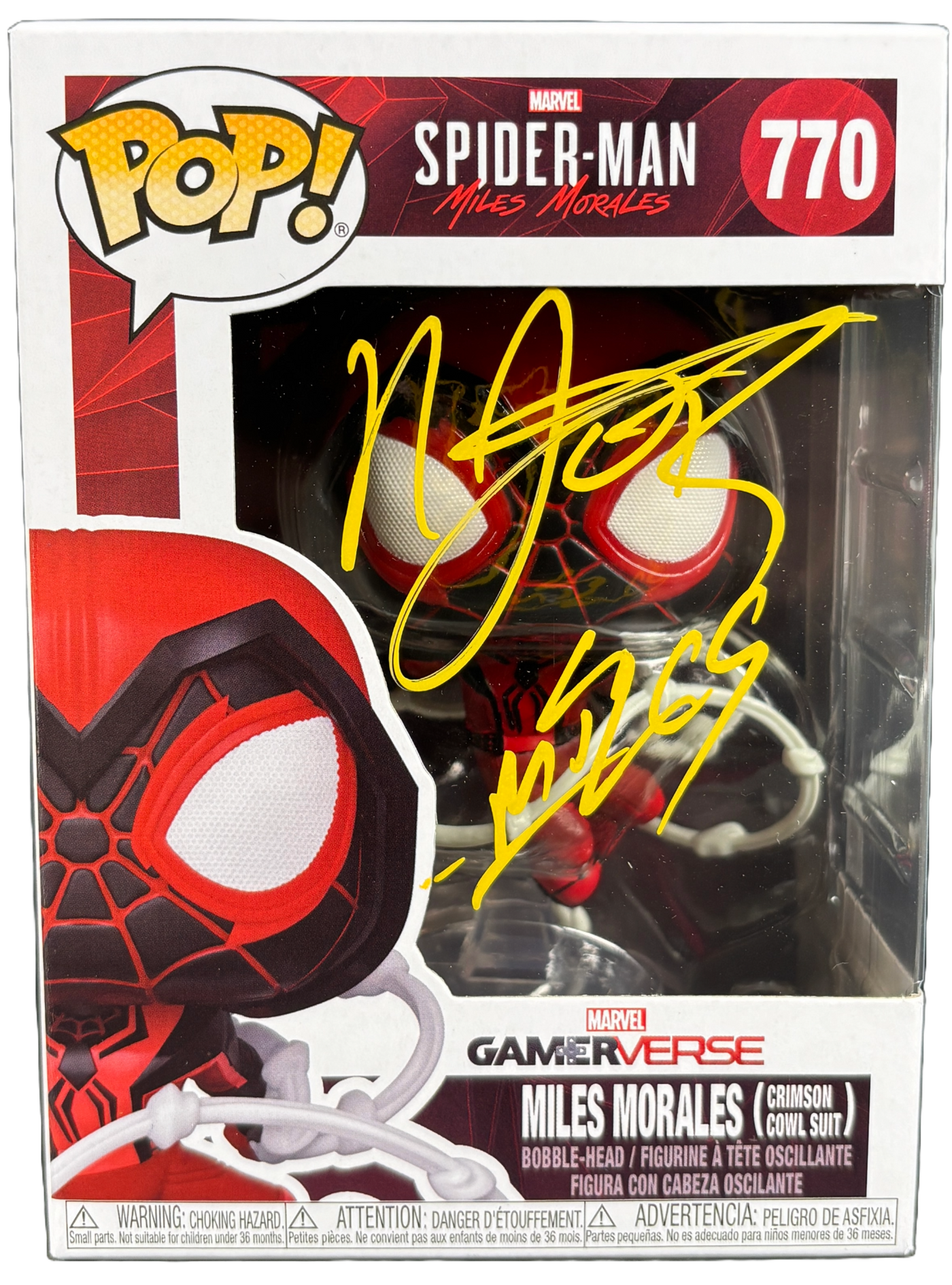 Nadji Jeter Signed Funko Pop Spider-Man Miles Morales Autographed JSA COA 2