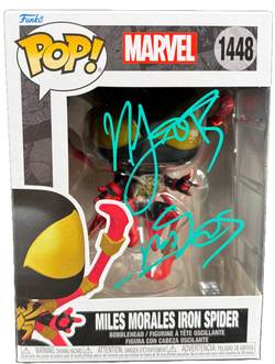 Image of Nadji Jeter Signed Funko Pop Spider-Man Miles Morales Autographed JSA COA 6
