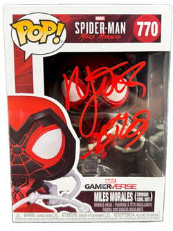 Image of Nadji Jeter Signed Funko Pop Spider-Man Miles Morales Autographed JSA COA