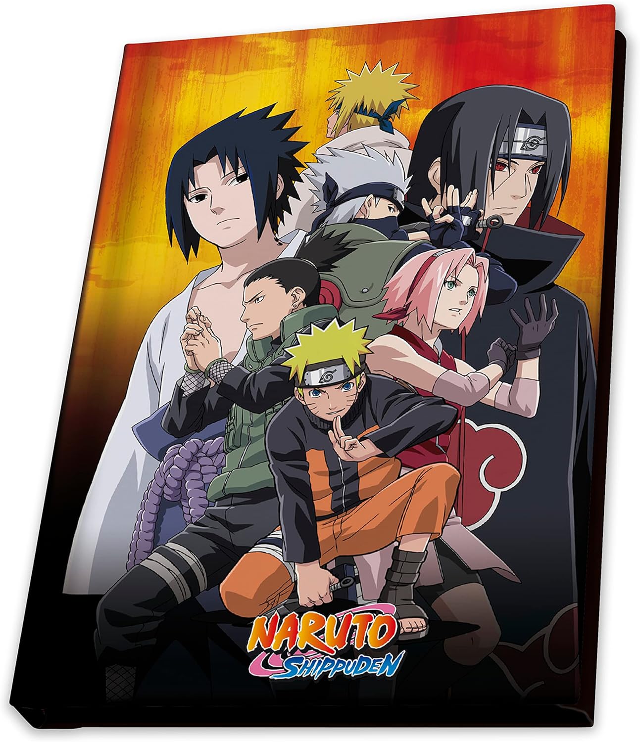 Naruto Shippuden Notebook & Tumbler Gift Set Featuring Naruto, Sasuke & Sakura Anime