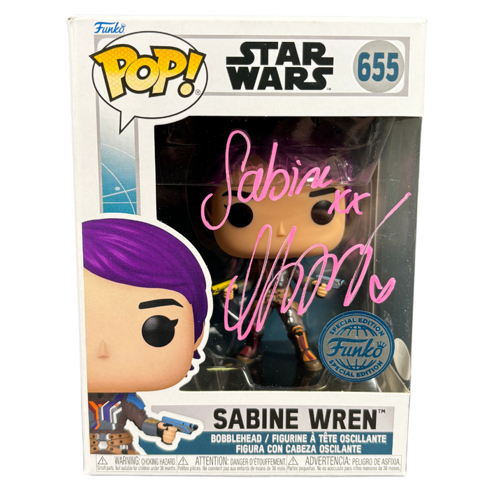 Natasha Liu Bordizzo Signed Funko POP Star Wars Sabine Wren
