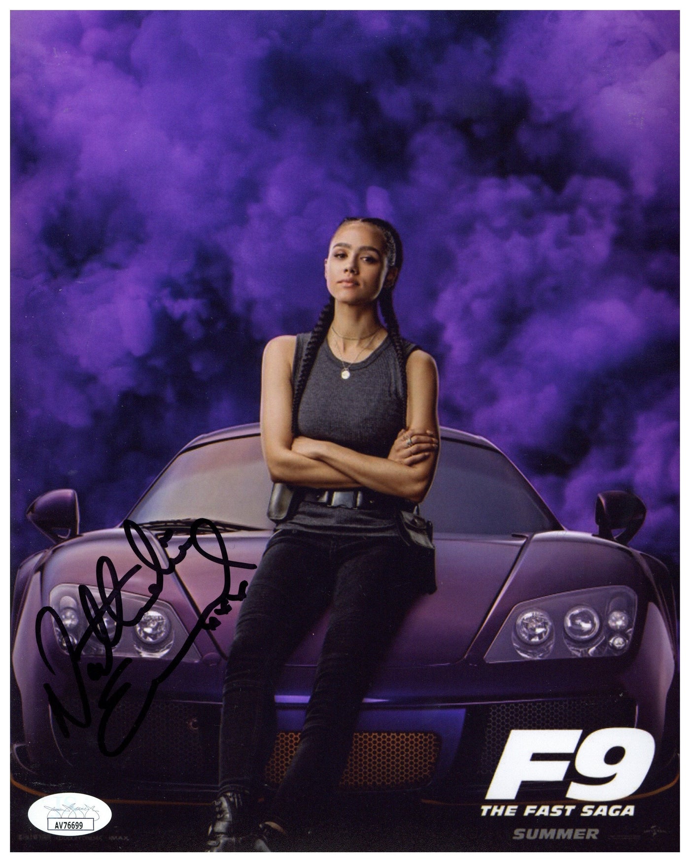 Nathalie Emmanuel Signed 8x10 Photo Fast and Furious Autographed JSA COA