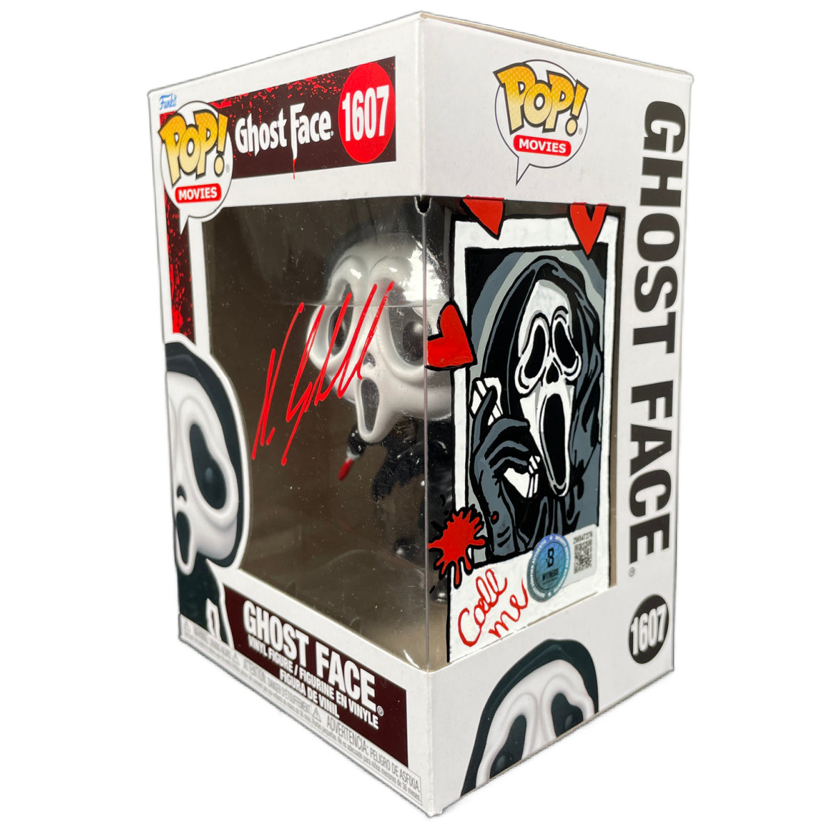 Neve Campbell Signed Funko POP Scream Ghostface Autographed BAS ZNS Sketch
