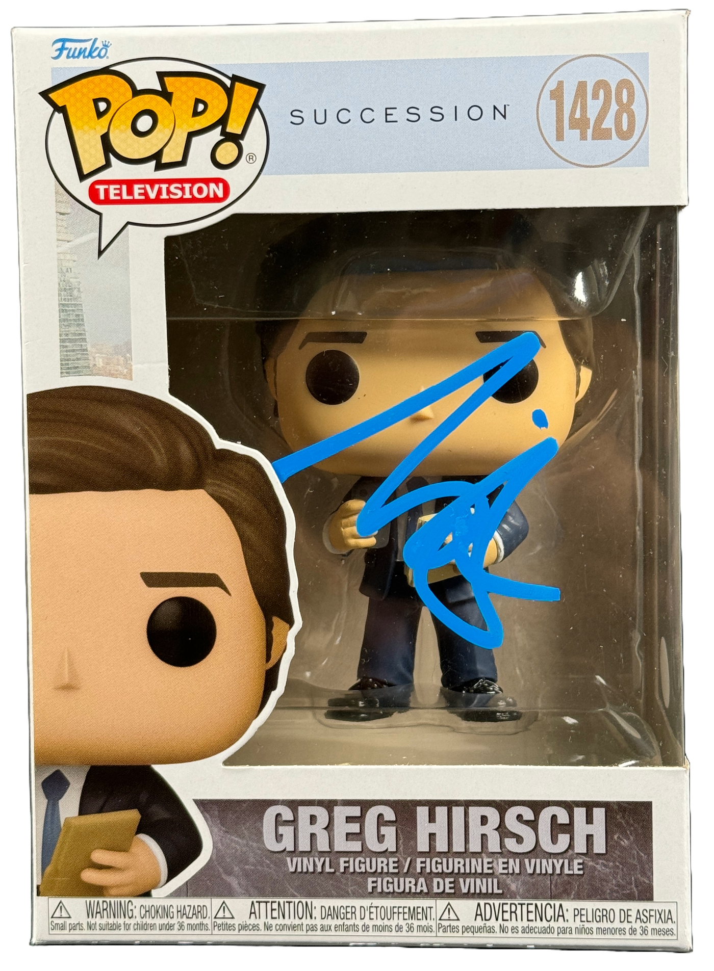 Nicholas Braun Signed Funko Pop 1428 Succession Greg Hirsch Autographed JSA COA 2