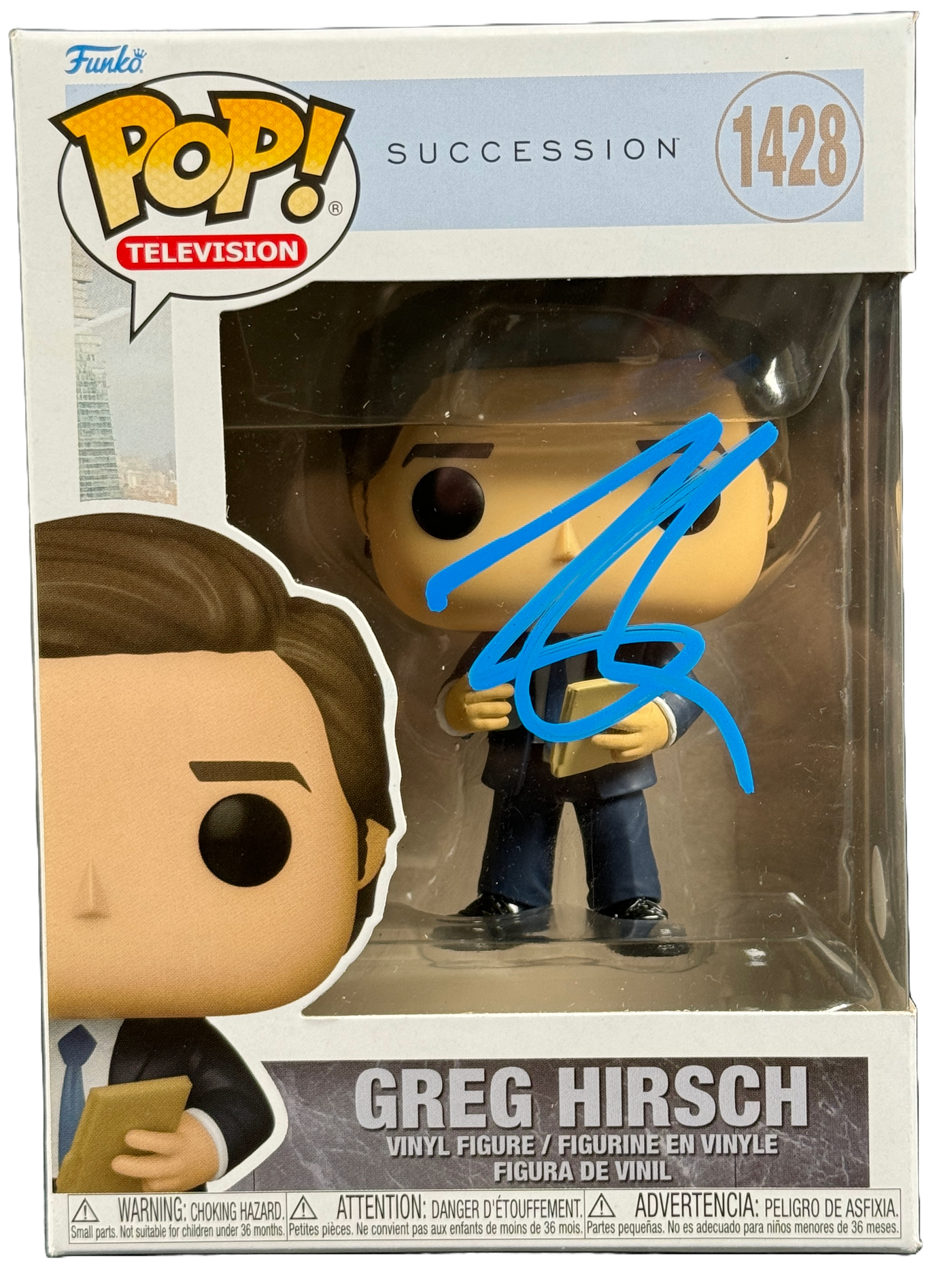 Nicholas Braun Signed Funko Pop 1428 Succession Greg Hirsch Autographed JSA COA 2