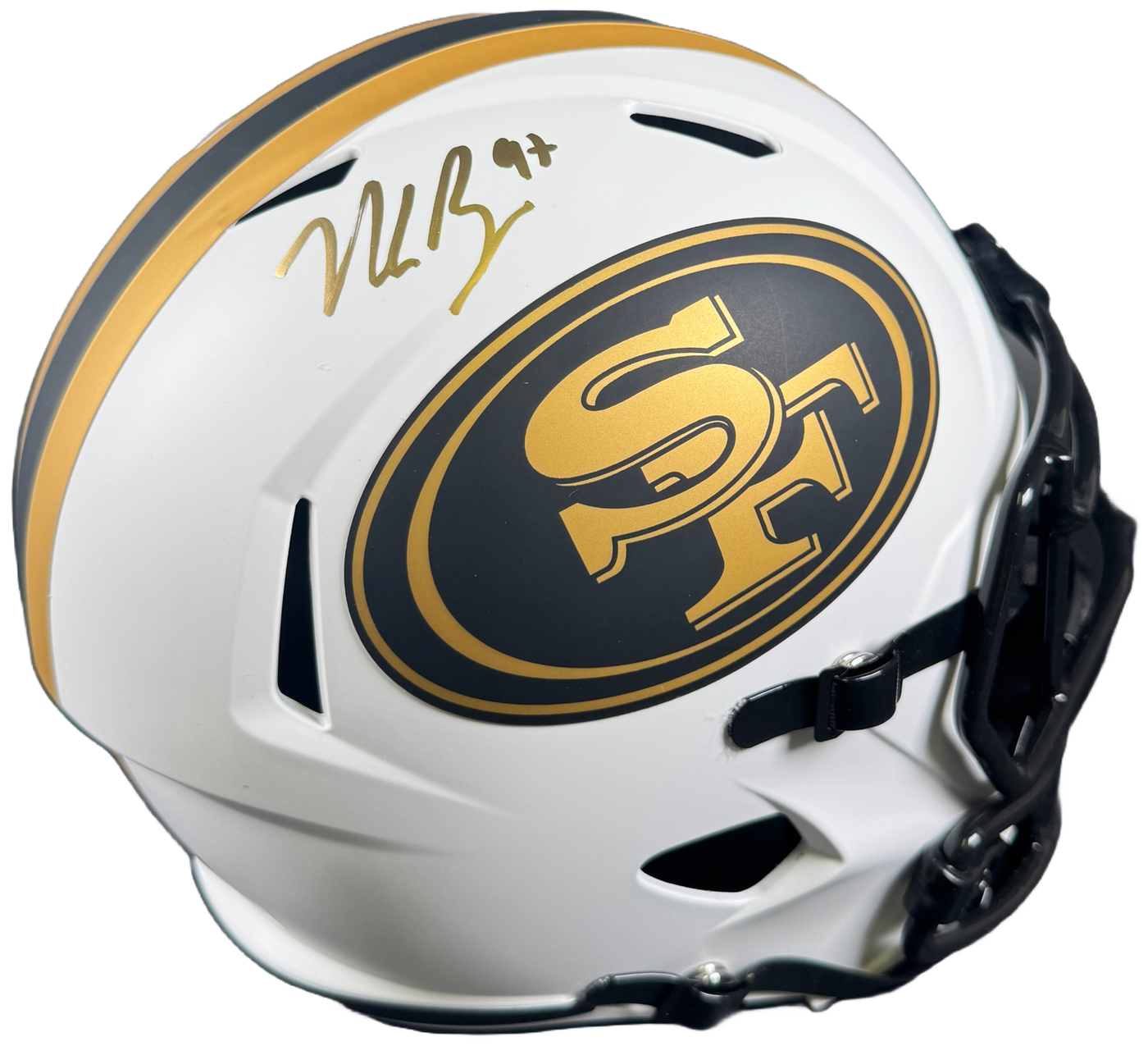 Nick Bosa Signed San Francisco 49ers Lunar Speed F/S Helmet BAS COA