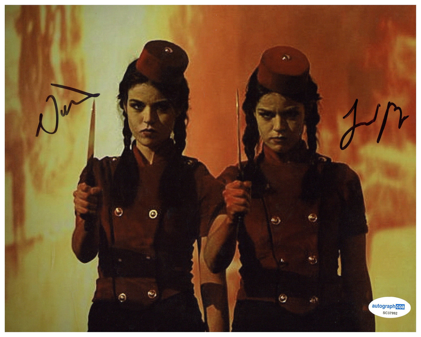 Nikita & Jade Ramsey Signed 8x10 Photo All About Evil Autographed AutographCOA