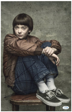 Image of Noah Schnapp Signed 11x17 Photo Stranger Things Will Byers Autographed AutographCOA