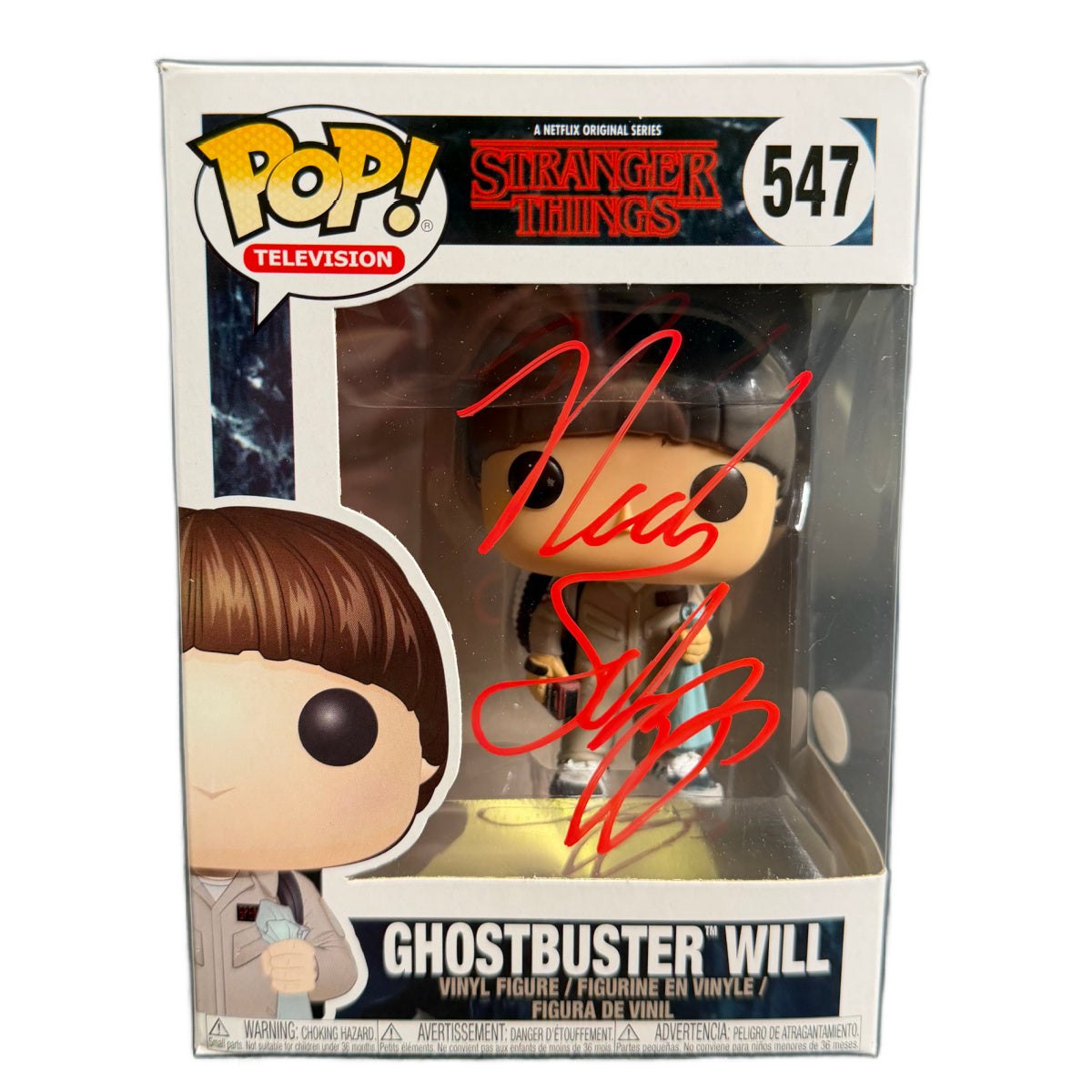 Noah Schnapp Signed Funko Pop Stranger Things GHOSTBUSTER Will Autographed JSA