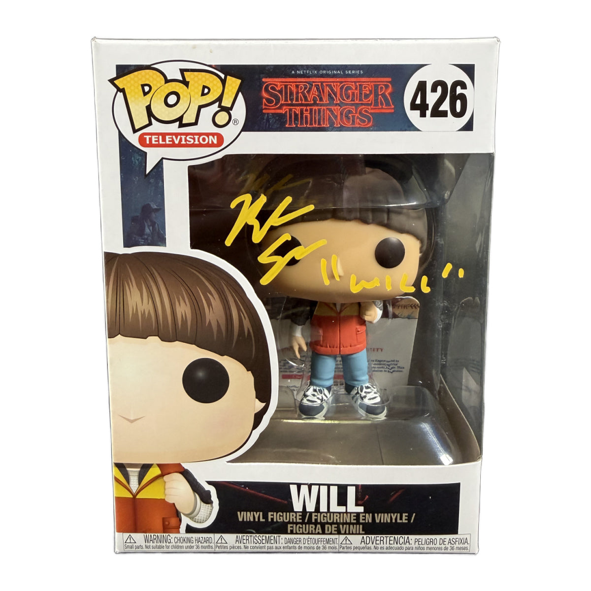 Noah Schnapp Signed Funko Pop Stranger Things Upside Down Will Autographed BAS