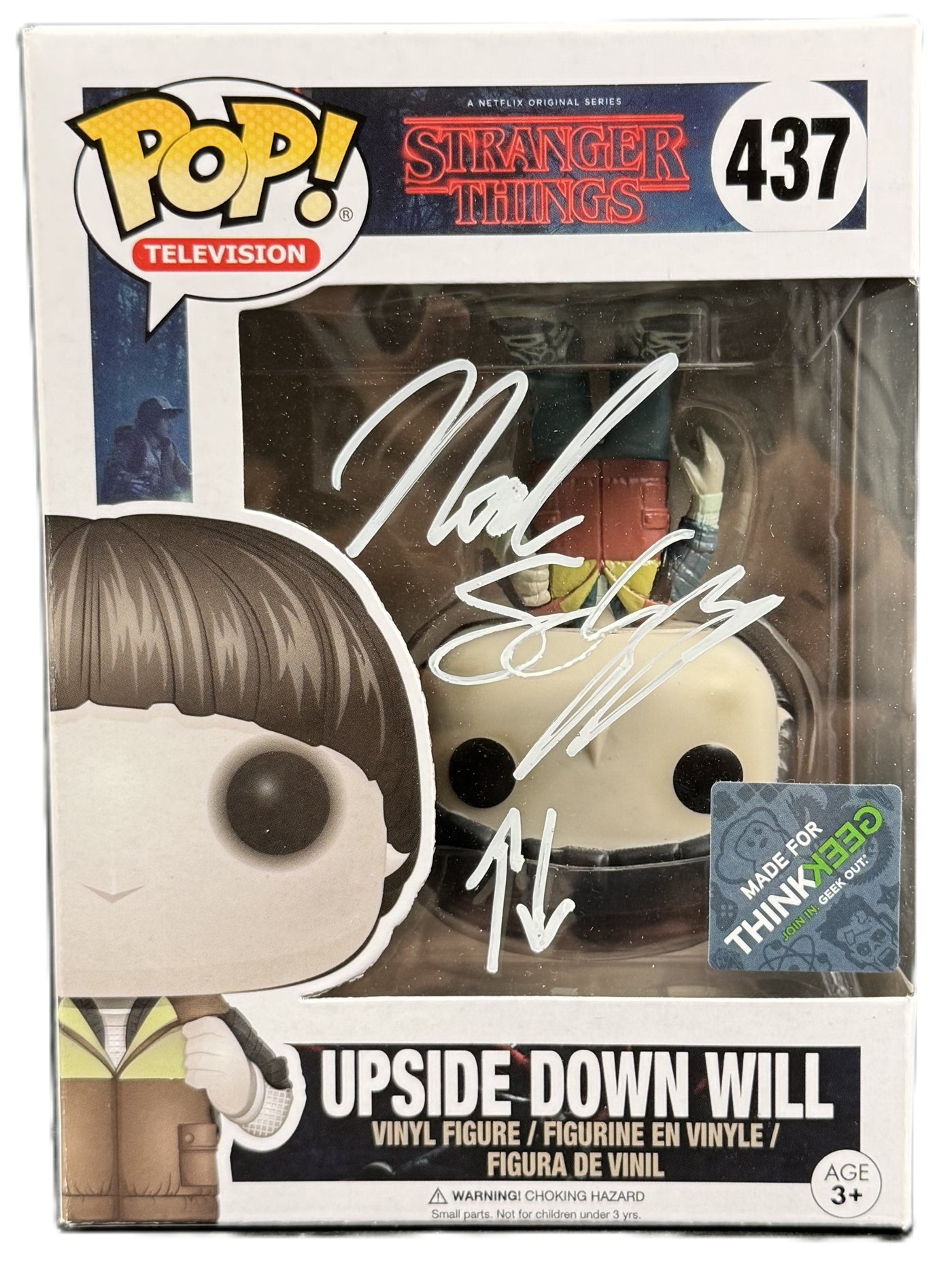 Noah Schnapp Signed Funko Pop Stranger Things Upside Down Will Autographed JSA