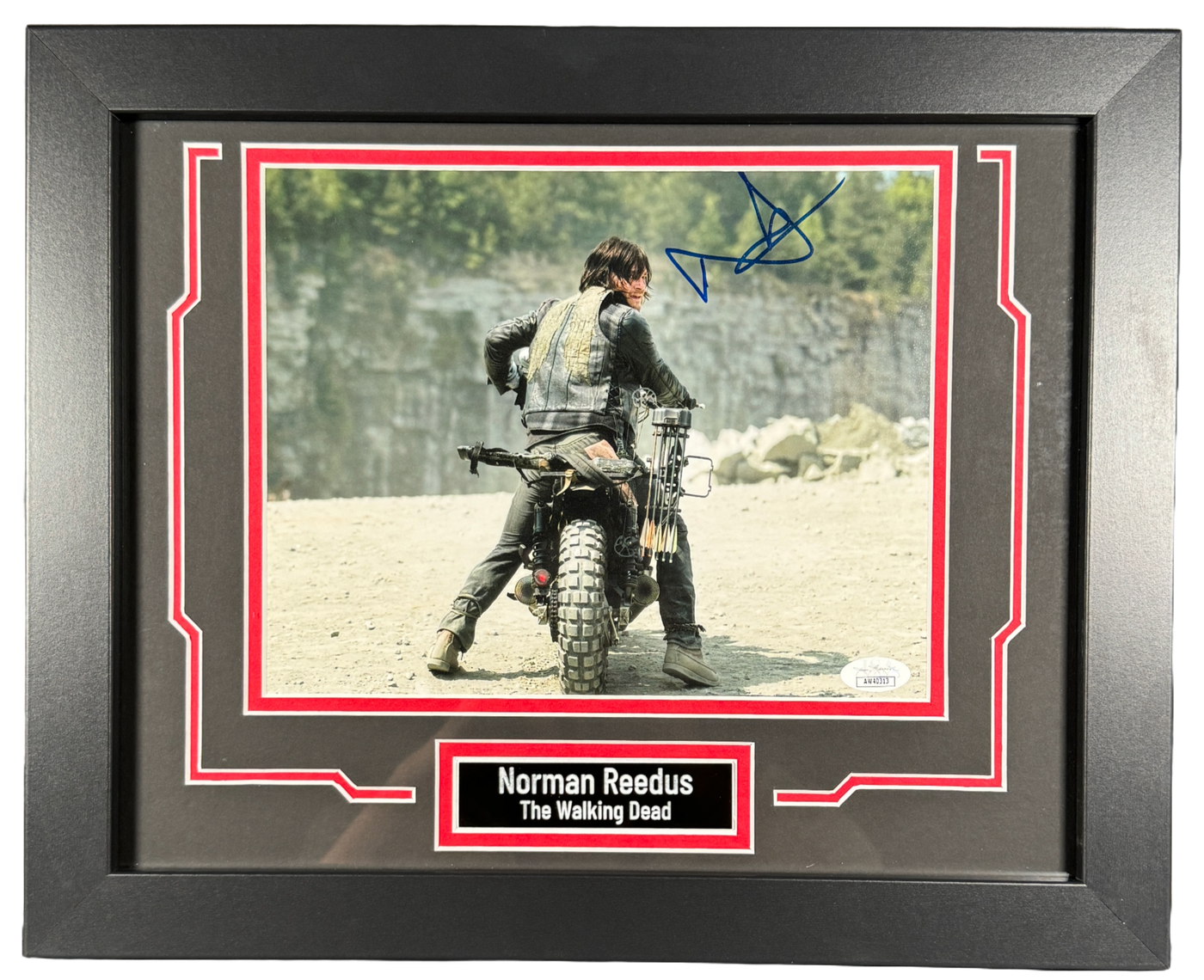 Norman Reedus Signed 8x10 Photo The Walking Dead Daryl Custom Framed JSA COA