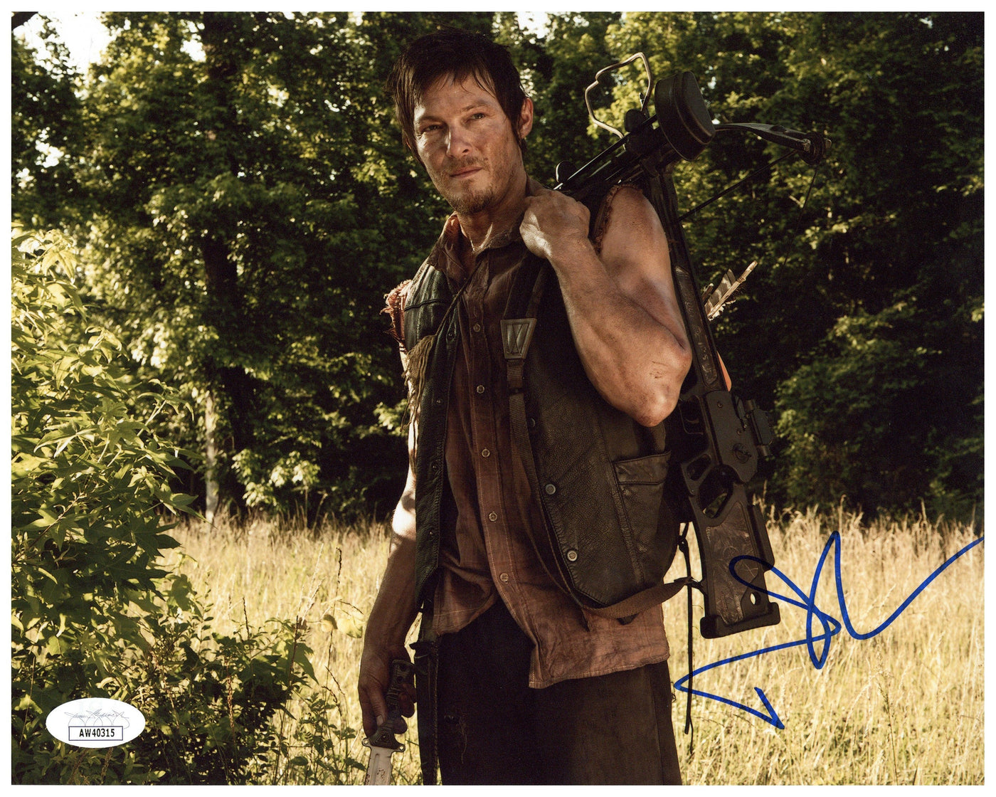 Norman Reedus Signed 8x10 Photograph The Walking Dead Daryl Autographed JSA COA