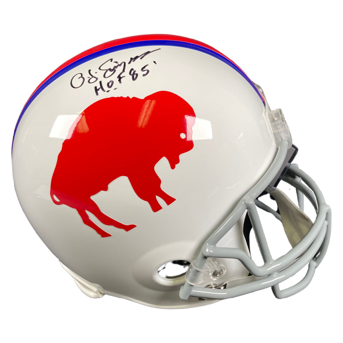 O. J. Simpson Autographed Buffalo Bills FS TB Helmet with HOF 85 JSA COA
