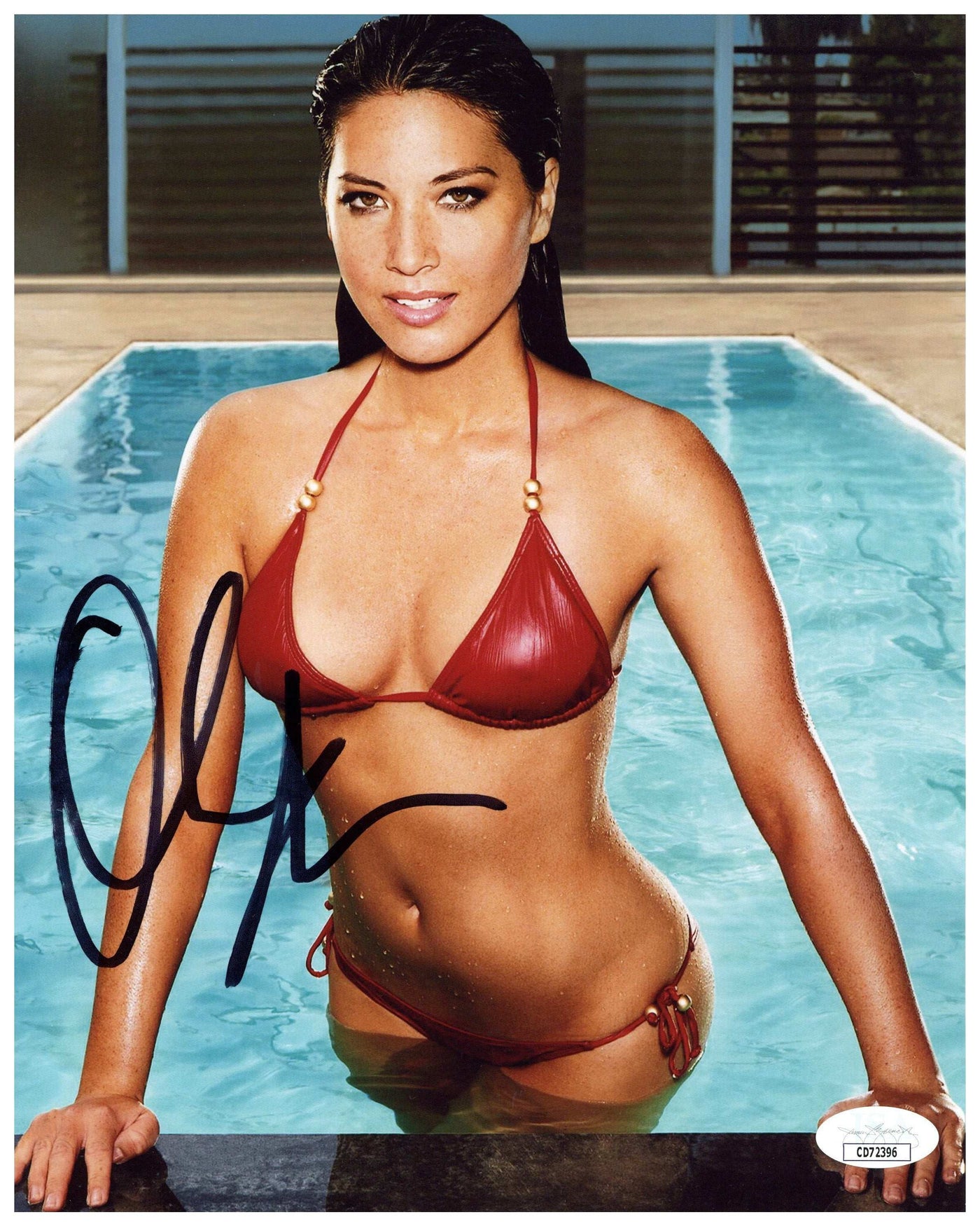 Olivia Munn Signed 8x10 Photo X-Men Autographed JSA COA 3