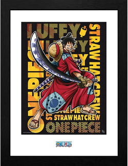 Image of One Piece Anime Luffy In Wano Framed Poster Print 12