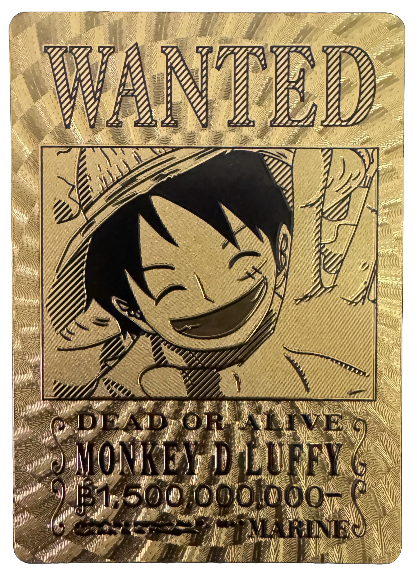 One Piece Gold Foil Wanted Poster Cards - One Piece