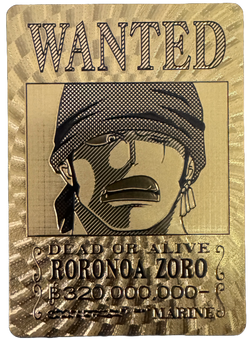 Image of One Piece Gold Foil Wanted Poster Cards - One Piece