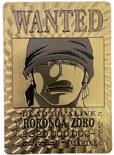 One Piece Gold Foil Wanted Poster Cards - One Piece