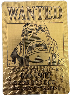 Image of One Piece Gold Foil Wanted Poster Cards - One Piece