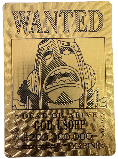 One Piece Gold Foil Wanted Poster Cards - One Piece