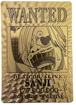 Image of One Piece Gold Foil Wanted Poster Cards - One Piece