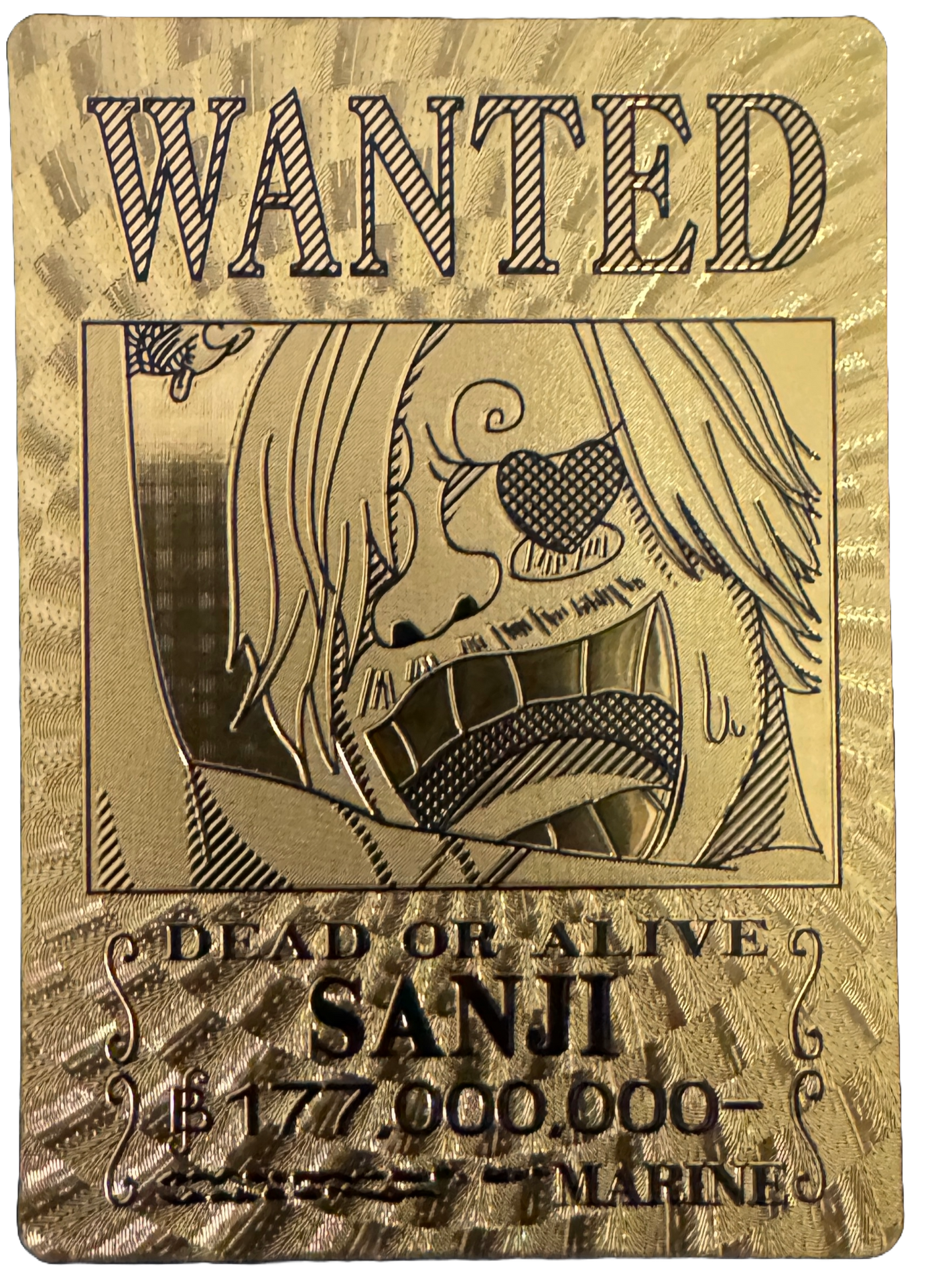 One Piece Gold Foil Wanted Poster Cards - One Piece