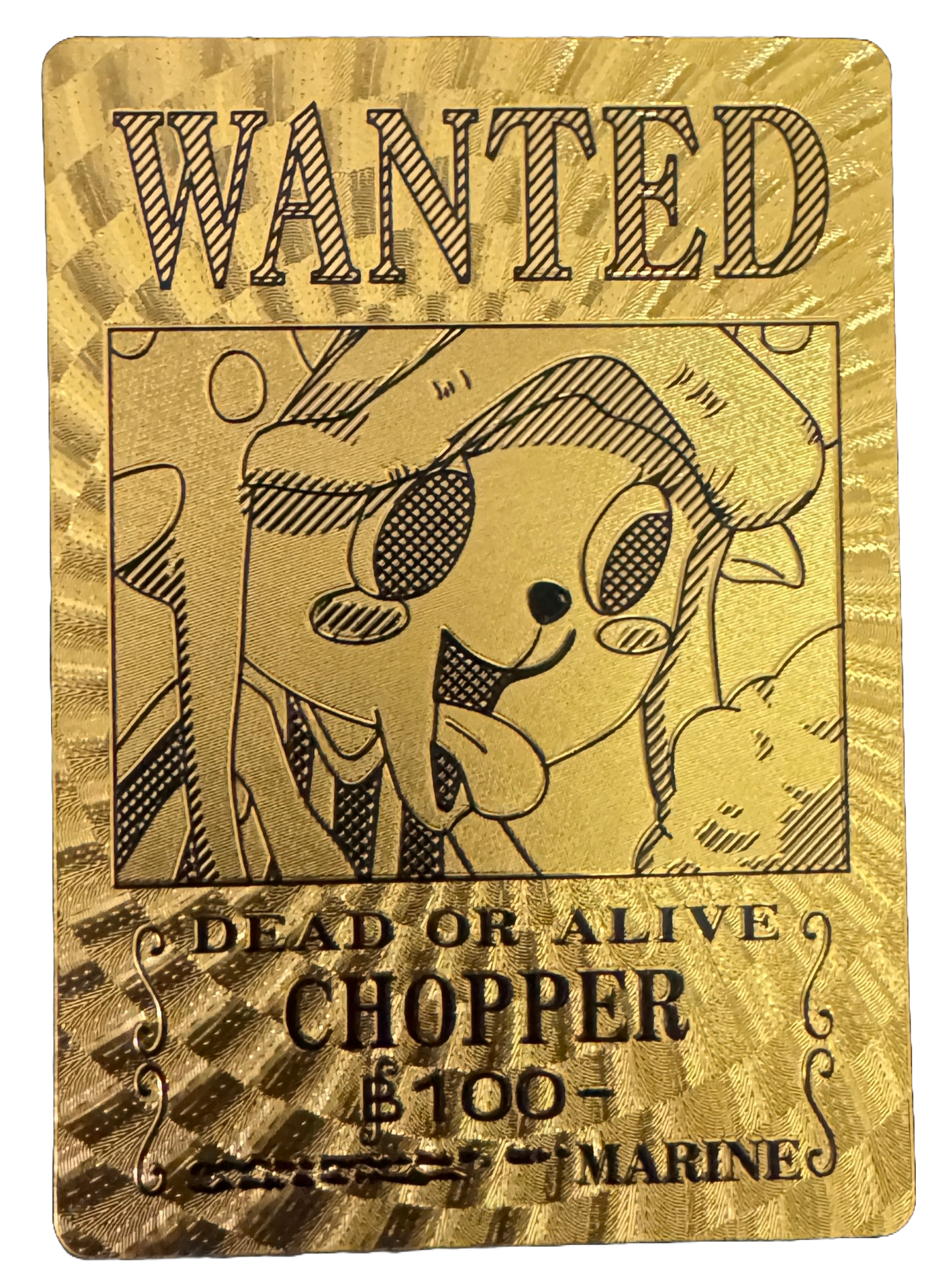 One Piece Gold Foil Wanted Poster Cards - One Piece