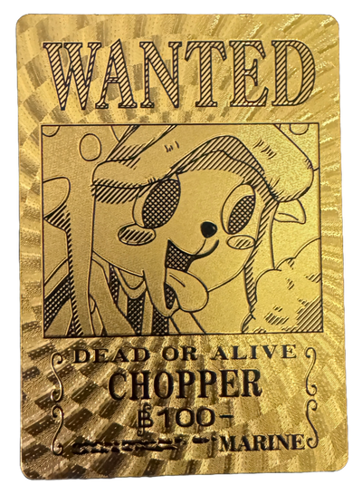 One Piece Gold Foil Wanted Poster Cards - One Piece