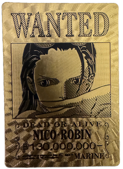 Image of One Piece Gold Foil Wanted Poster Cards - One Piece