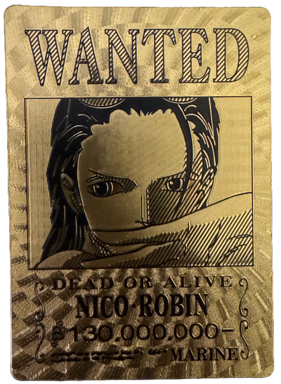 One Piece Gold Foil Wanted Poster Cards - One Piece