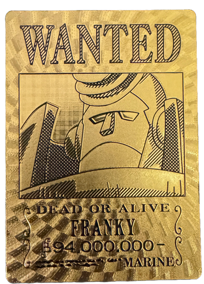 One Piece Gold Foil Wanted Poster Cards - One Piece