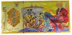 Image of One Piece Gold Prop Bank Note - Straw Hats Luffy Zoro Nami