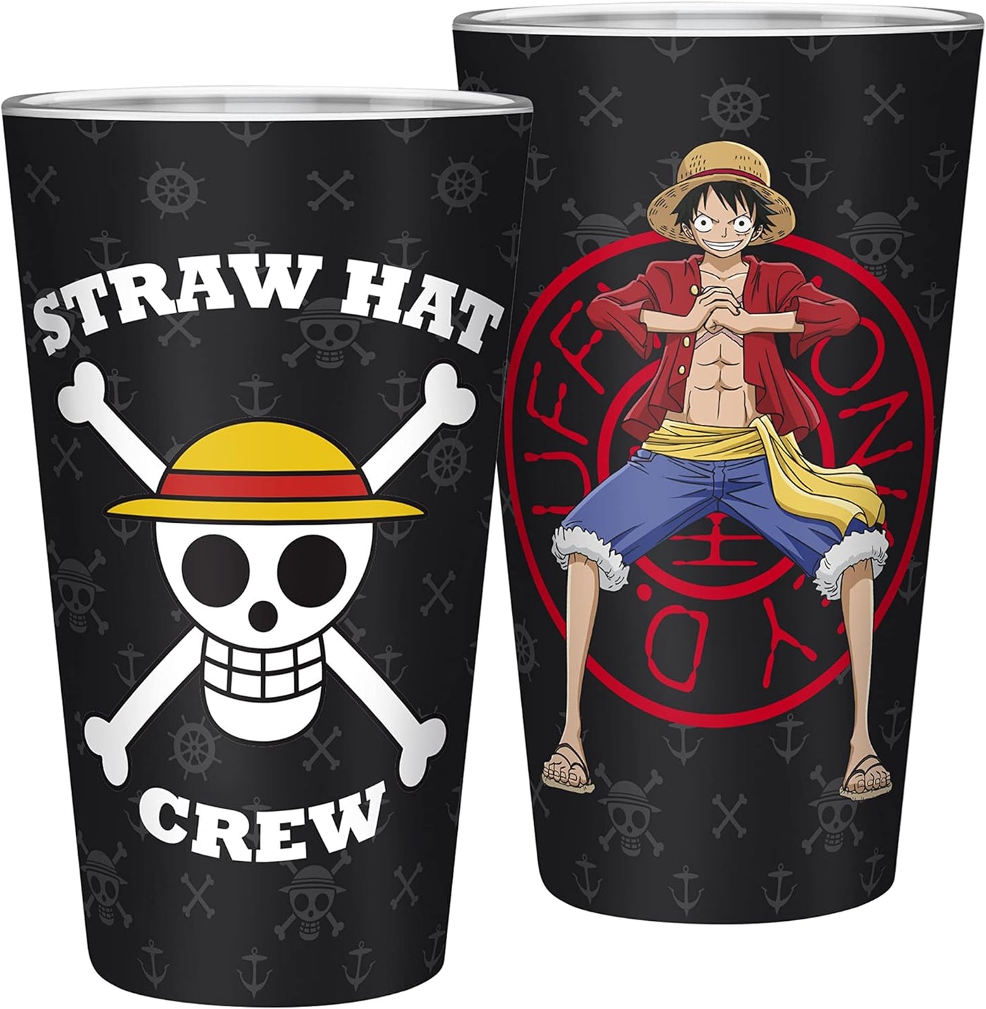ABYSTYLE One Piece Luffy Ceramic Coffee Tea Mug 16 Oz. & Absorbent Coaster  Gift Set Anime Manga Drinkware 2 Pcs