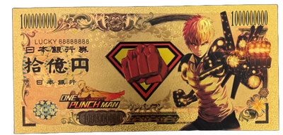 One Punch Man Prop Bank Note- One Punch Man Saitama Genos