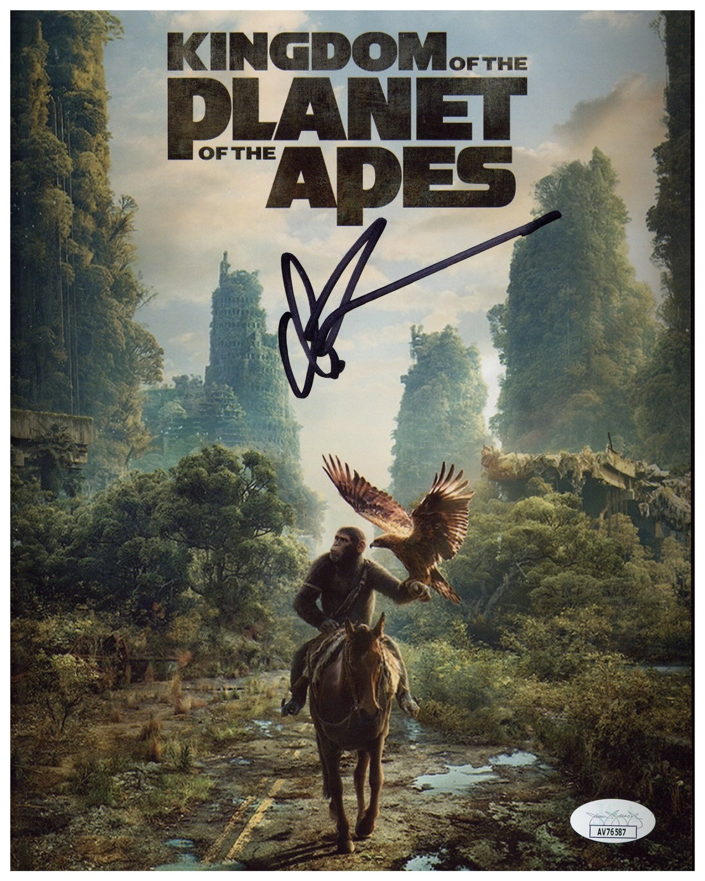 Owen Teague Signed 8x10 Photo Kingdom of the Planet of the Apes Autographed JSA COA